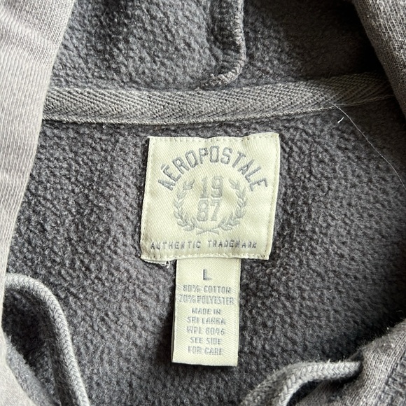 Aeropostale 87 Athletic Dept hoodie Pullover Sweatshirt Women’s Large Gray Y2K - Picture 7 of 8